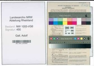 Entnazifizierung Adolf Gall , geb. 01.01.1897 (Justizsekretaer)