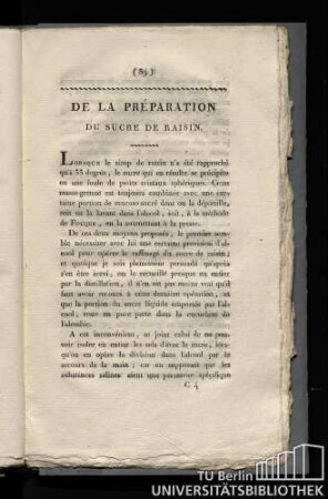 De la préparation du sucre de raisin