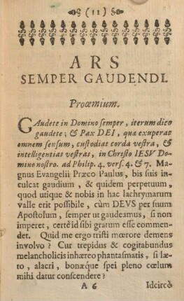 Ars semper gaudendi.