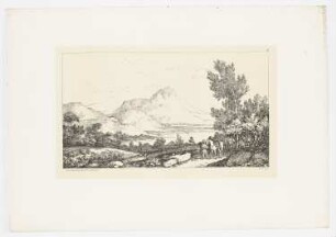 Offizier in rauer Landschaft, Blatt 52 der Folge "Federzeichnungen"
