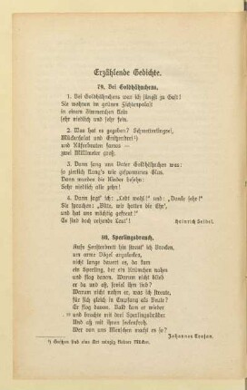 Erzählende Gedichte