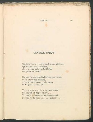 Cantale truco