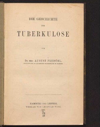 Die Geschichte der Tuberkulose