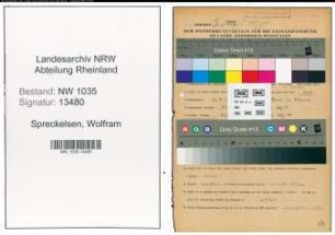 Entnazifizierung Wolfram Spreckelsen , geb. 29.09.1903 (Ingenieur)