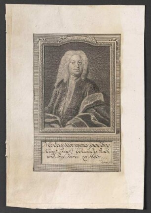 Porträt Nicolaus Hieronymus Gundling (1671-1729)