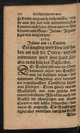 IIII. Jesaiae am 11. Capitel.