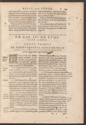 Ex Cap. III. Ad Ephesios Loci: