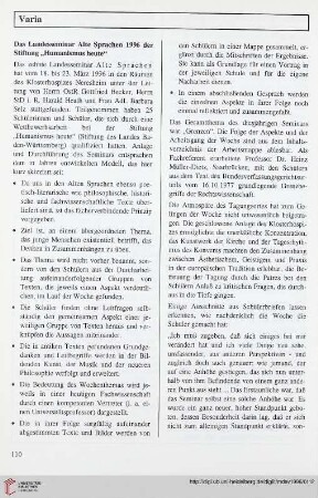 39: Das Landesseminar Alte Sprachen 1996 der Stiftung "Humanismus heute"