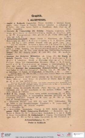 I. Graphik (Nr. 1 - 120a)