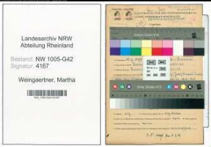 Entnazifizierung Martha Weingaertner , geb. 18.09.1898 ()