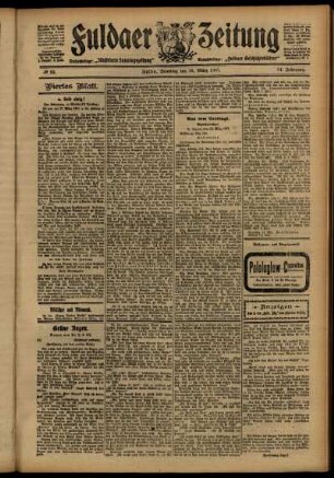Vierte Ausgabe vom Samstag, den 16. März 1907.