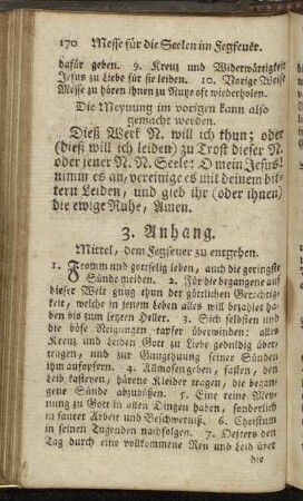 3. Anhang. Mittel, dem Fegfeuer zu entgehen