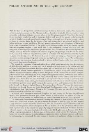 Polish applied art in the 19th century