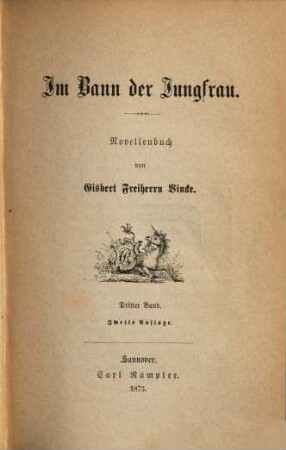 Im Bann der Jungfrau : Novellenbuch. 3