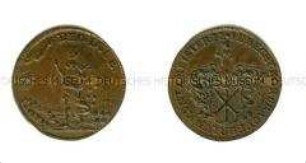 Deutscher Münzmeisterpfennig (Rechenpfennig) von Johann Benjamin Hecht