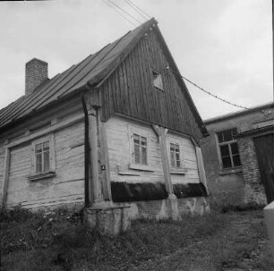 Wohnstallhaus : Werda-Kottengrün, Dorfstraße 4. Wohnstallhaus (um 1800). Giebelseite