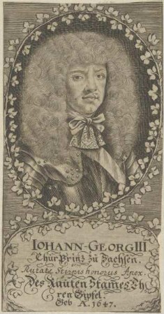Bildnis von Iohann-Georg III., Kurfürst von Sachsen