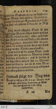 Hernach folgt der Weg von Neapolis biß gen Malta zu Wasser vnd zu Land, [...]