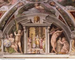 Dekoration mit Porträts alttestamentarischer Figuren, Marienhochzeit