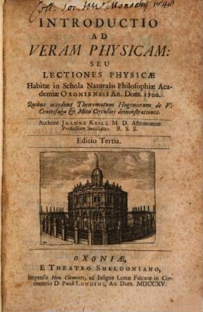 Introductio ad veram Physicam