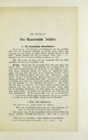 III. Abschnitt. Das Napoleonische Zeitalter