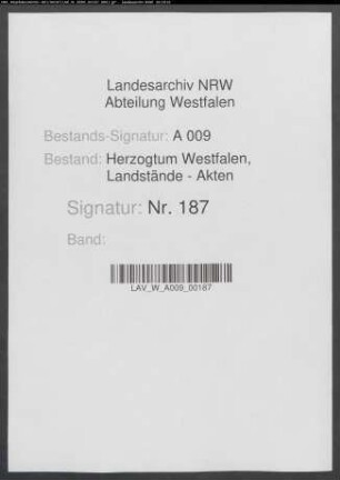 Landtagsproposition (Abschrift)