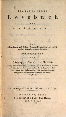 Italienisches Lesebuch für Anfänger