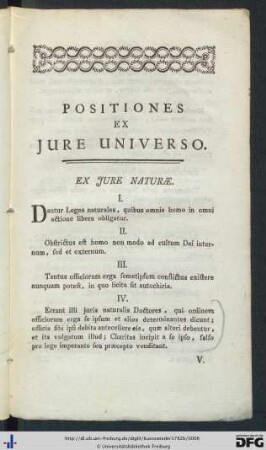 Positiones Ex Jure Universo.