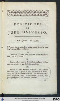 Positiones Ex Jure Universo.