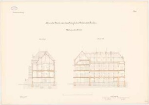 Universität Breslau Klinische Neubauten. Medizinische Klinik: Schnitte 1:100
