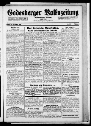 Godesberger Volkszeitung. 1913-1933
