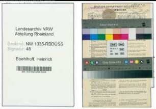 Entnazifizierung Heinrich Boehlhoff , geb. 08.02.1905 (Kaufmaennischer Angestellter)
