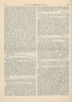 155-156 [Rezension] Lietzmann, Hans, Zur Würdigung des Chester-Beatty-Papyrus der Paulusbriefe