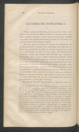 Las poesías del doctor Nuñez.