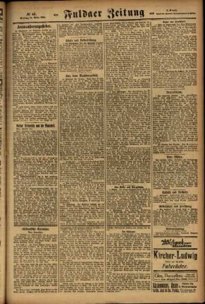 Zweite Ausgabe vom Freitag, den 14. März 1924.