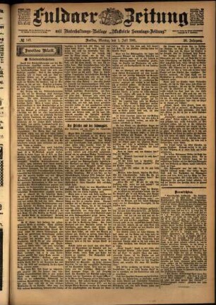 Zweite Ausgabe vom Montag, den 01. Juli 1901.