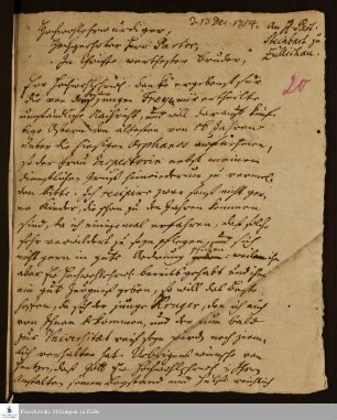 Brief von Gotthilf August Francke an Johann Christian Steinbart .