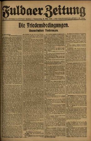 Ausgabe vom Donnerstag, den 08. Mai 1919.