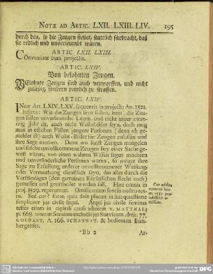 Artic. LXIV. Von belohnten Zeugen
