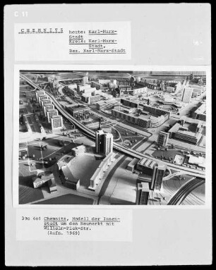 Modell der Chemnitzer Innenstadt