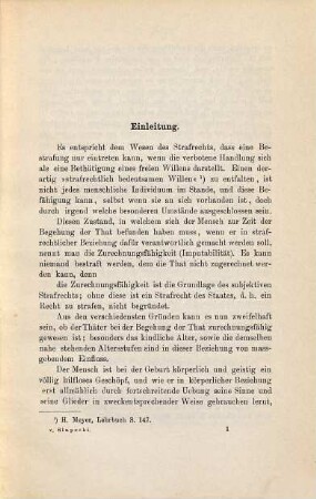 Die Lehre von den Jugendlichen Verbrechern im gemeinen deutschen Strafrecht und Strafprozessrecht