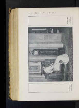"Deutshes Volkstum" (Bühne und Welt) XIX, 8 E. Eitner Hummelsbüttel Innenraum Nach einem Ölgemälde