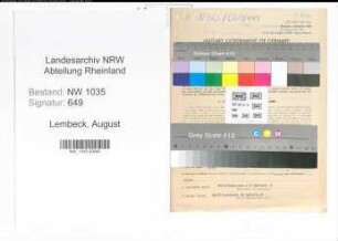 Entnazifizierung August Lembeck , geb. 15.01.1898 (Angestellter)