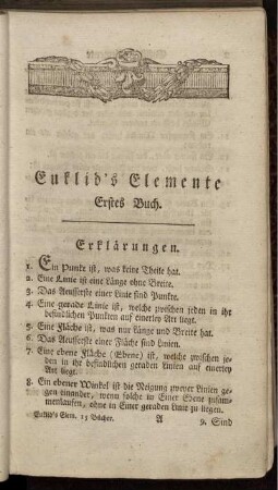 Euklid´s Elemente. Erstes Buch