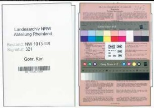Entnazifizierung Karl Gohr , geb. 01.04.1886 (Werkmeister)