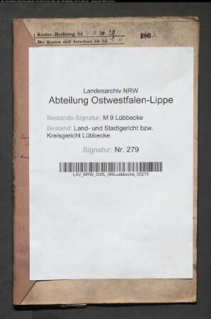 Erblasser: Berkenkamp, Wilhelmine Auguste, geb. Lampe: