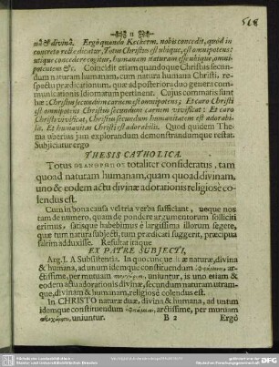 Thesis Catholica