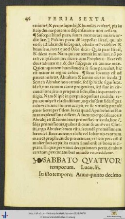 Sabbato Quatuor temporum
