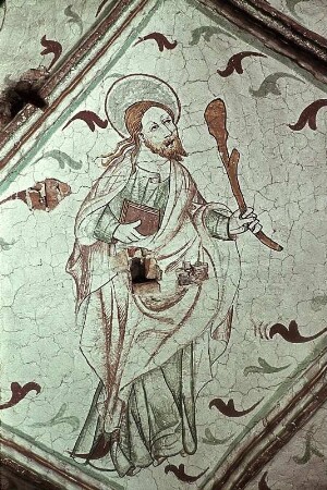 Das Lamm Gottes, umrahmt von Erzvätern, alttestamentlichen Königen und Propheten, dem Judas Thaddäus und der Verkündigung an die Hirten