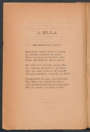 A ella : Recuerdos del pasado